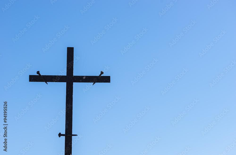 Symbol Kreuz mit Nägel Symbol Kreuz mit Nägel