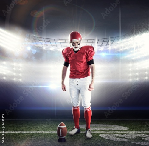 Composite image of portrait of american football player © vectorfusionart