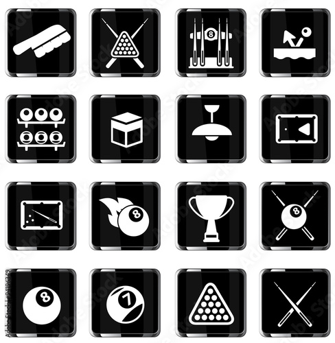 Billiards simply icons