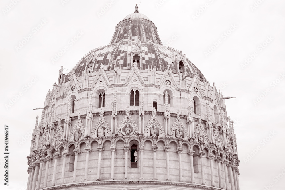 Baptistry of Pisa Cathedral, Tuscany, Italy