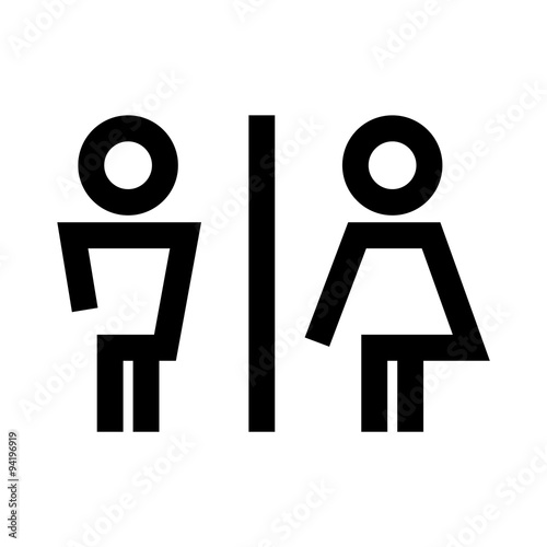 Toilette - Zeichen, Symbol