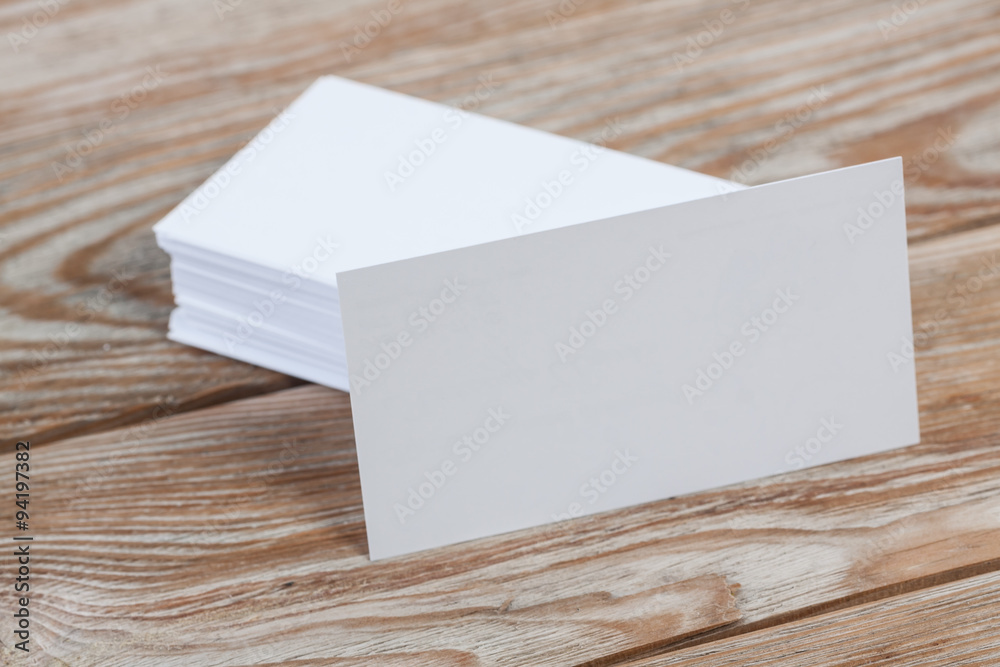 White blank business visit card White blank business visit card