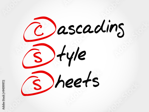 CSS - Cascading Style Sheets, acronym concept