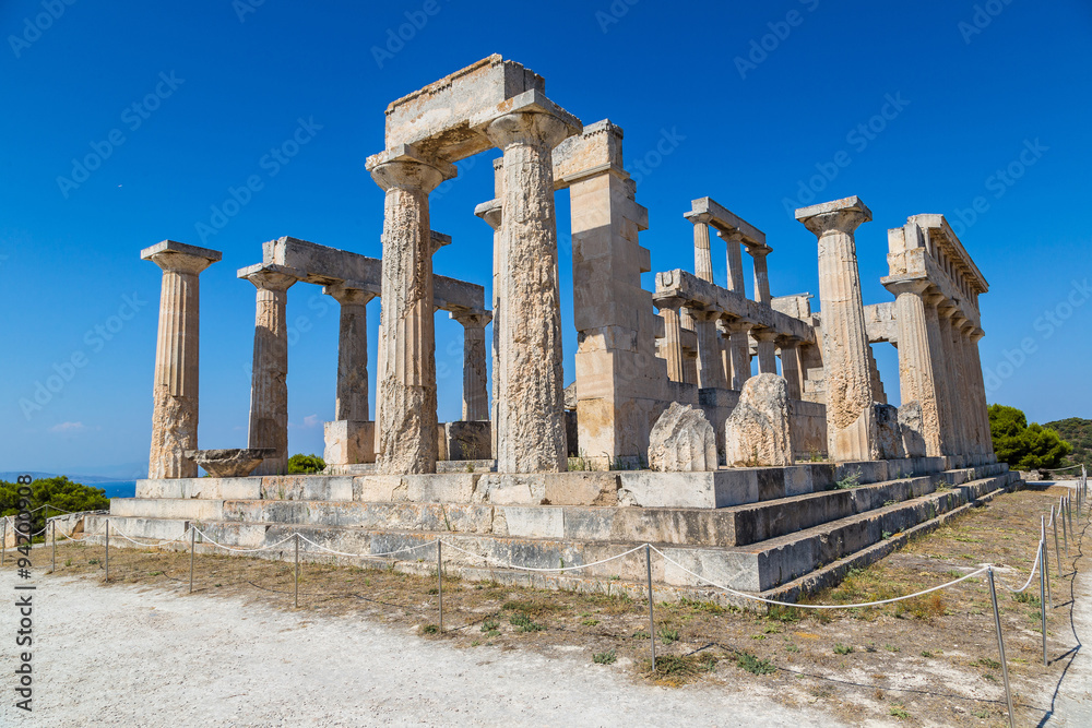 Aphaia temple on Aegina island, Greece