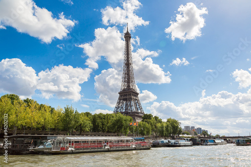 Seine and Eiffel tower in Paris