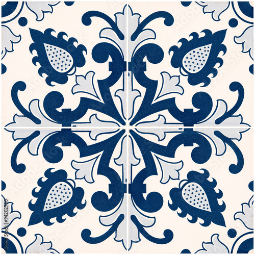 Traditional Portuguese glazed tiles