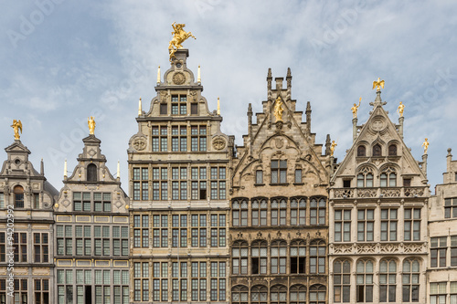 Medieval houses at Grote Markt square in Antwerp, Belgium