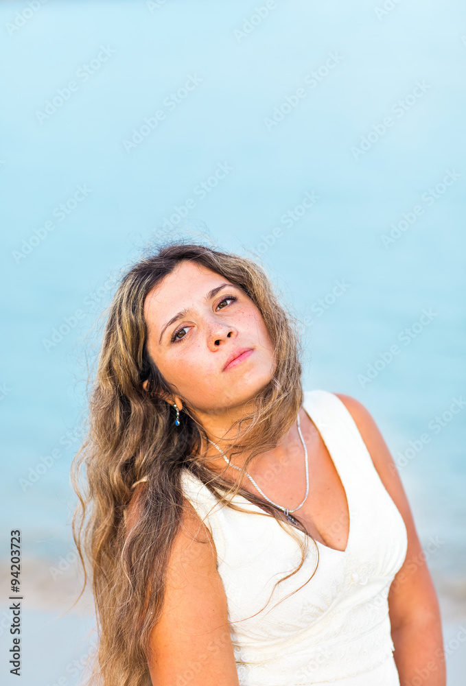 young woman on the beach young woman on the beach