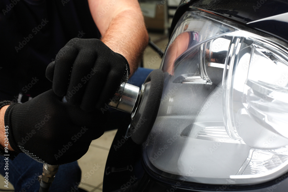 Car service. Polishing of optics of the car 3 Car service. Polishing of optics of the car 3