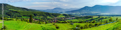Fototapeta Naklejka Na Ścianę i Meble -  Beautiful valley panoramic view from top of the hill
