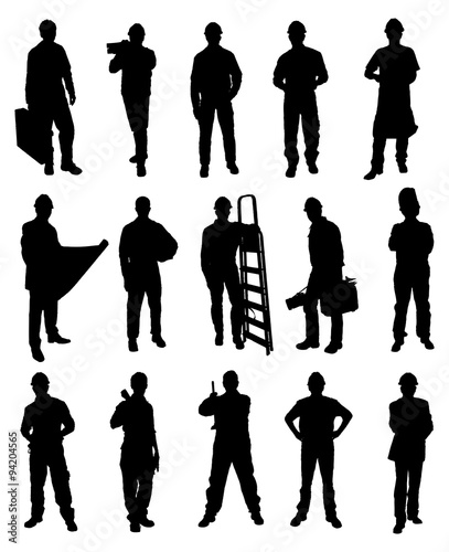 Silhouettes Of Handyman