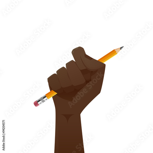 Hand & pencil