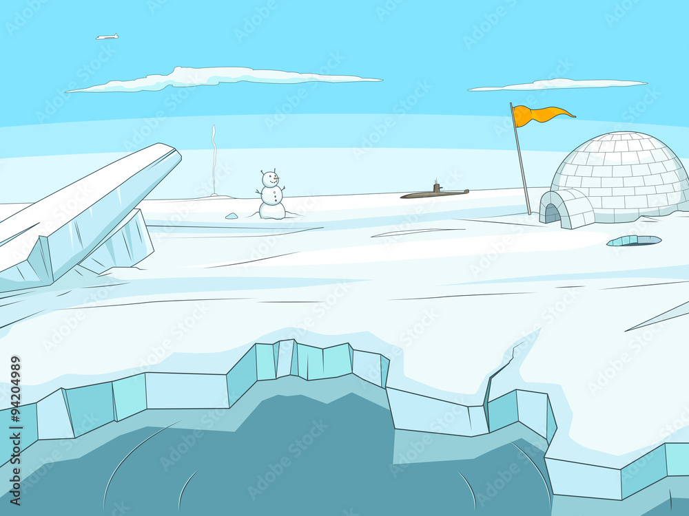 Arctic cartoon  background vector