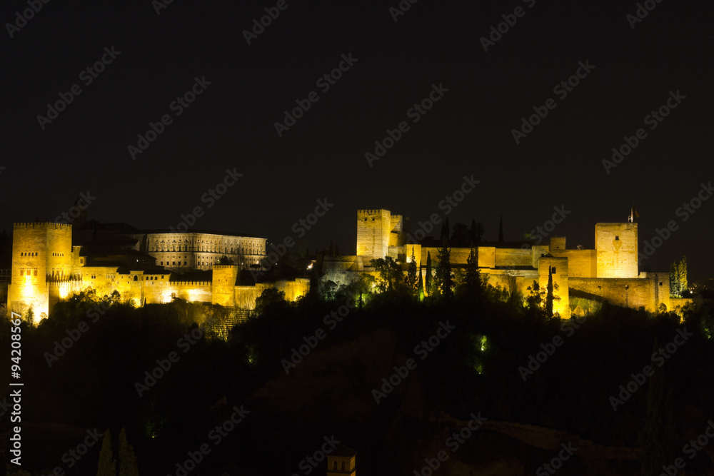 Magic Alhambra by night.