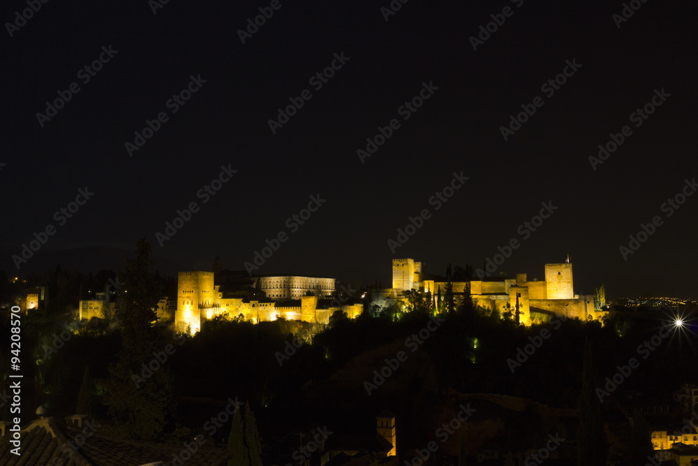 Magic Alhambra by night.