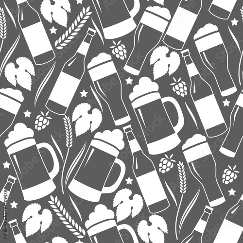 Seamless beer background