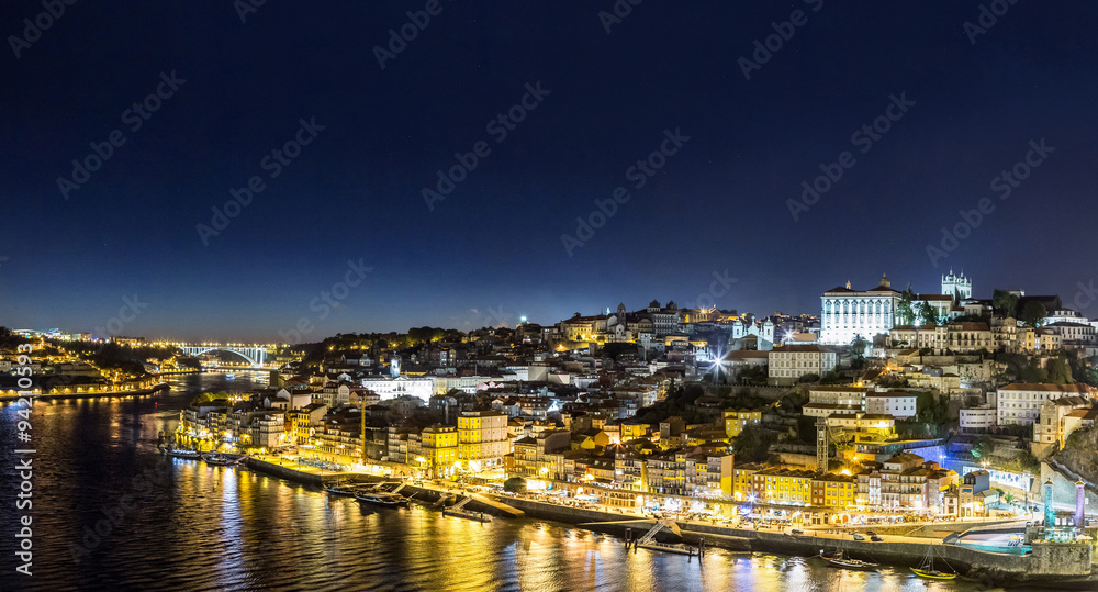 Porto in Portugal at night