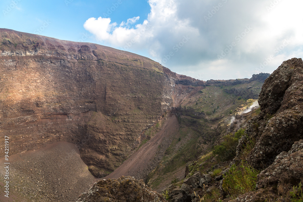 Vesuvius volcano crater Vesuvius volcano crater