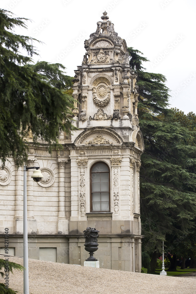 ISTANBUL, TURKEY - 13 OCTOBER 2015: Design elements of the Dolmabahce Palace in Istanbul