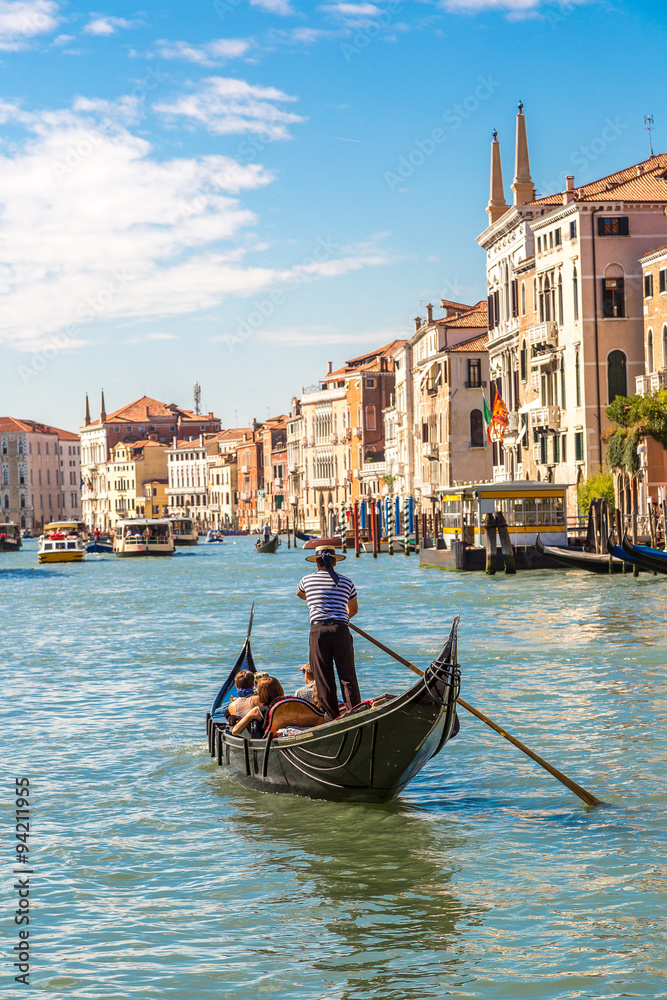 Gondola on Canal Grande in Venice
