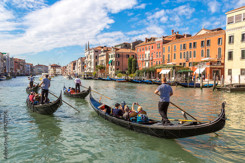 Fotografie, Tablou Gondola on Canal Grande in Venice