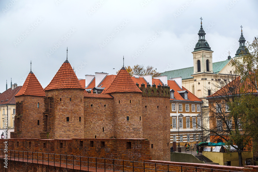 Barbican fortress in Warsaw