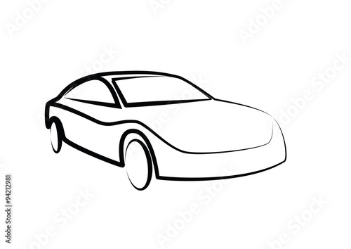 sports car outlines. modern car illustration. car vector image
