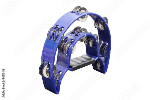 tambourine isolated on the white background photo