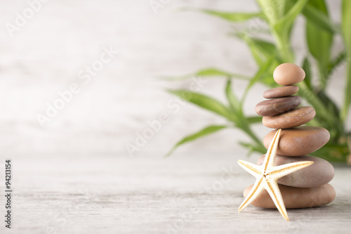 Canvas Print Spa stones.