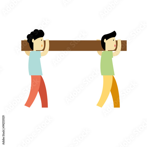 workers carries log vector