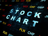 Finance concept: Stock Chart on Digital background
