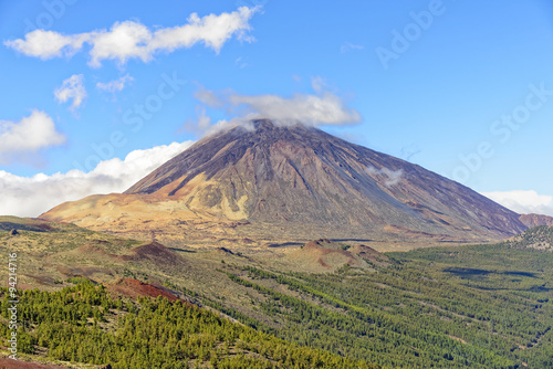 Blick auf den höchsten Berg von Spanien, El Teide Vulkan, auf der kanarischen Insel Teneriffa