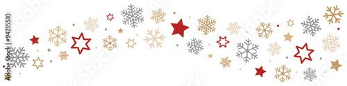 Snowflakes and Stars Border