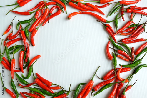 Chilli in form of picture frame