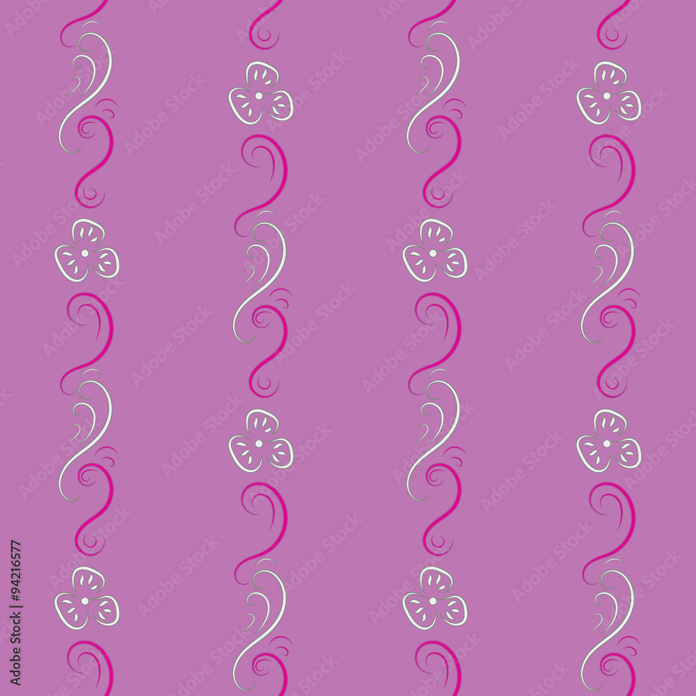 Seamless background from ornament, Fashionable retro design. Pattern from curls and flowers. Graphic style for wallpaper, wrapping, fabric, background design, apparel, other print production. Vector Seamless background from ornament, Fashionable retro design. Pattern from curls and flowers. Graphic style for wallpaper, wrapping, fabric, background design, apparel, other print production. Vector