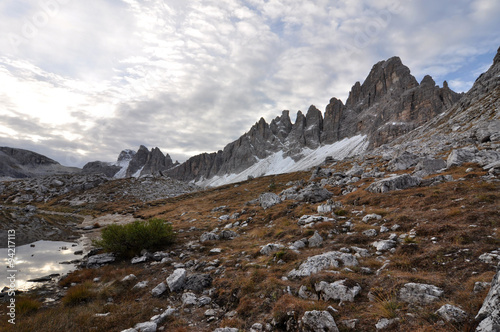 Dolomites / The Dolomites are a mountain range located in northeastern Italy. They form a part of the Southern Limestone Alps and extend from the River Adige to the Piave Valley.