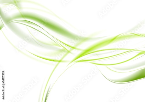 Abstract bright green waves
