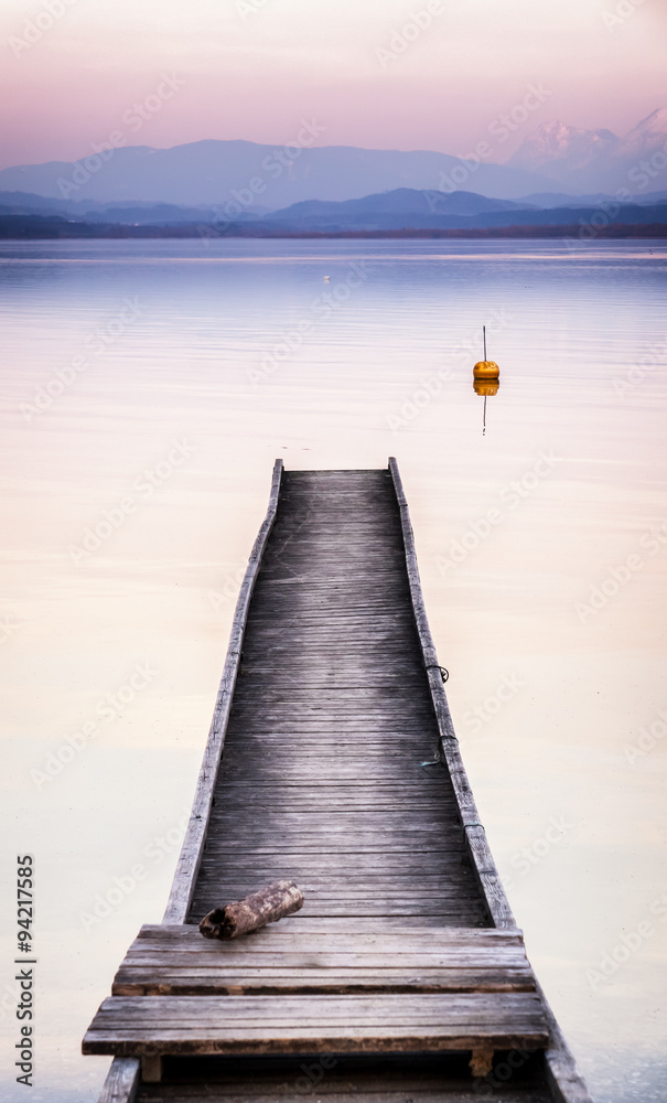 Fototapeta premium old wooden jetty