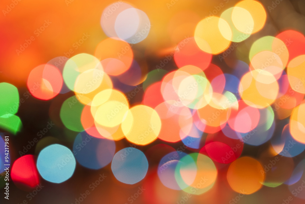 Defocused Christmas bokeh lights background Defocused Christmas bokeh lights background