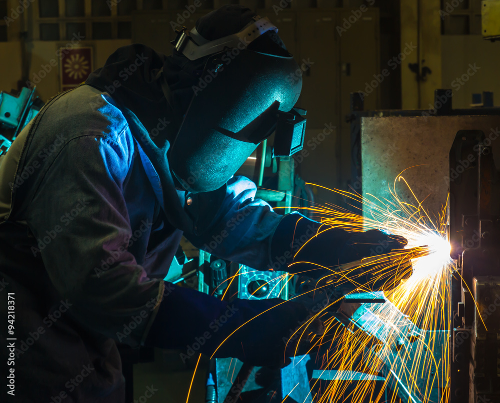 welder Industrial automotive part in factory welder Industrial automotive part in factory