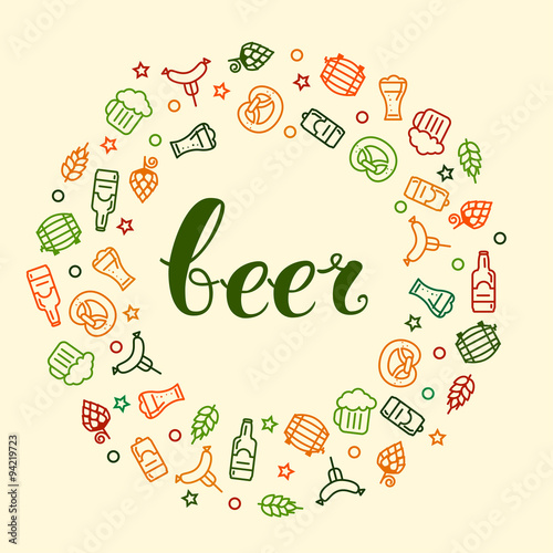 Beer icons and hand lettering