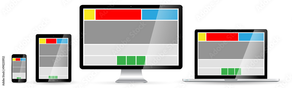 Fototapeta premium Modern digital tech device collection