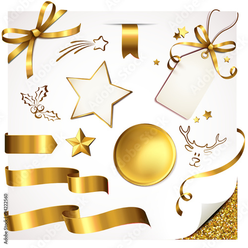 Set Weihnachten Gold
