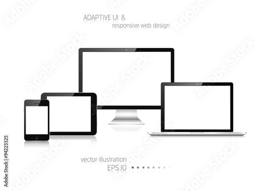 Responsive web design. Adaptive user interface. Digital devises