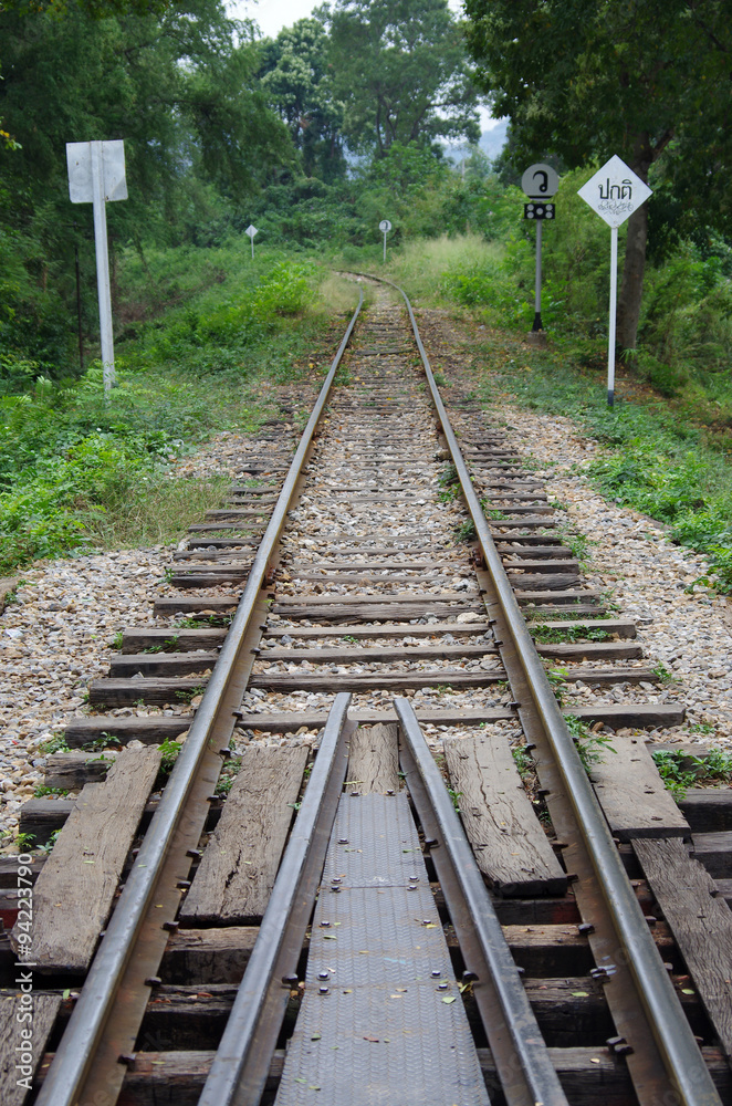 Fototapeta premium KANCHANABURI, THAILAND - January 11, 2015: Bridge on the River K