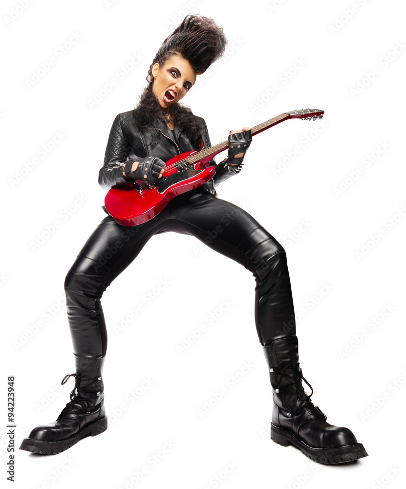 Rock musician with guitar