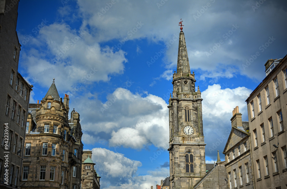 A view of the Royal Mile in Edinburgh, Scotland.