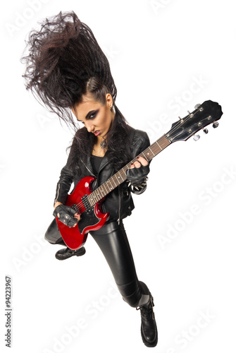 Rock musician with guitar