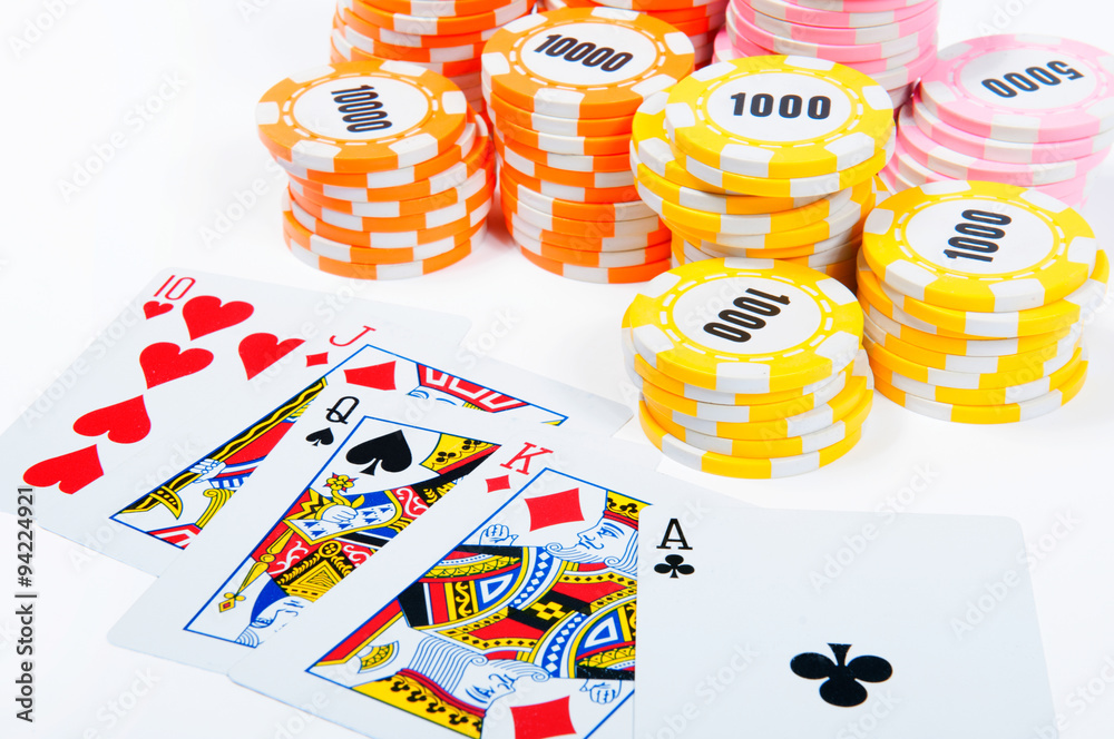 Obraz premium Poker chips and cards