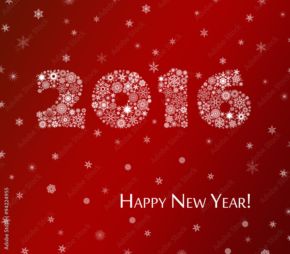 Christmas Background. Happy New Year 2016 greeting card.